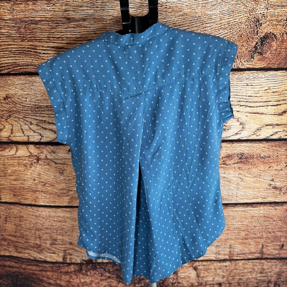 Jachs Blue Button Down Shirt with White flowers - Picture 3 of 11